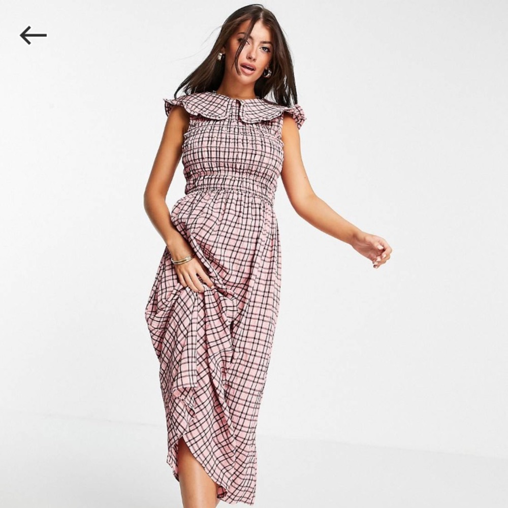 Asos gingham collared dress